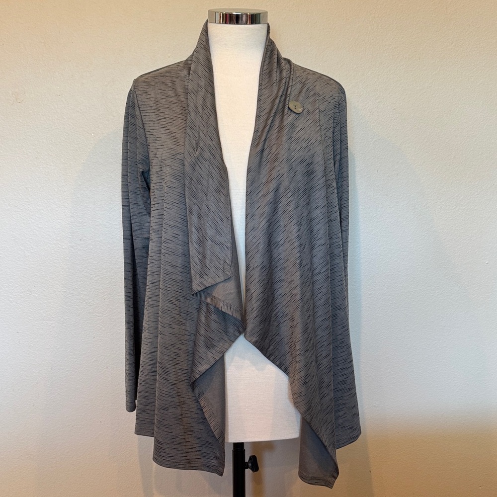 Bobeau Gray Women's Drape Front Cardigan, Size M, EUC!